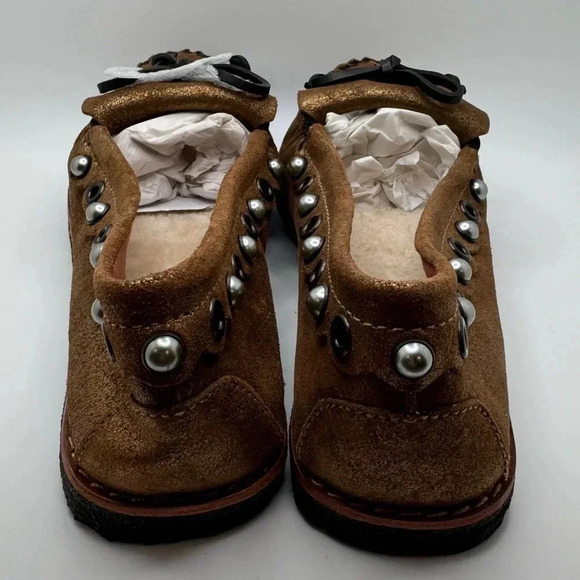 Coach Metallic Gold Rexy Roccasin Slip On Flats Size 7 - Picture 9 of 11